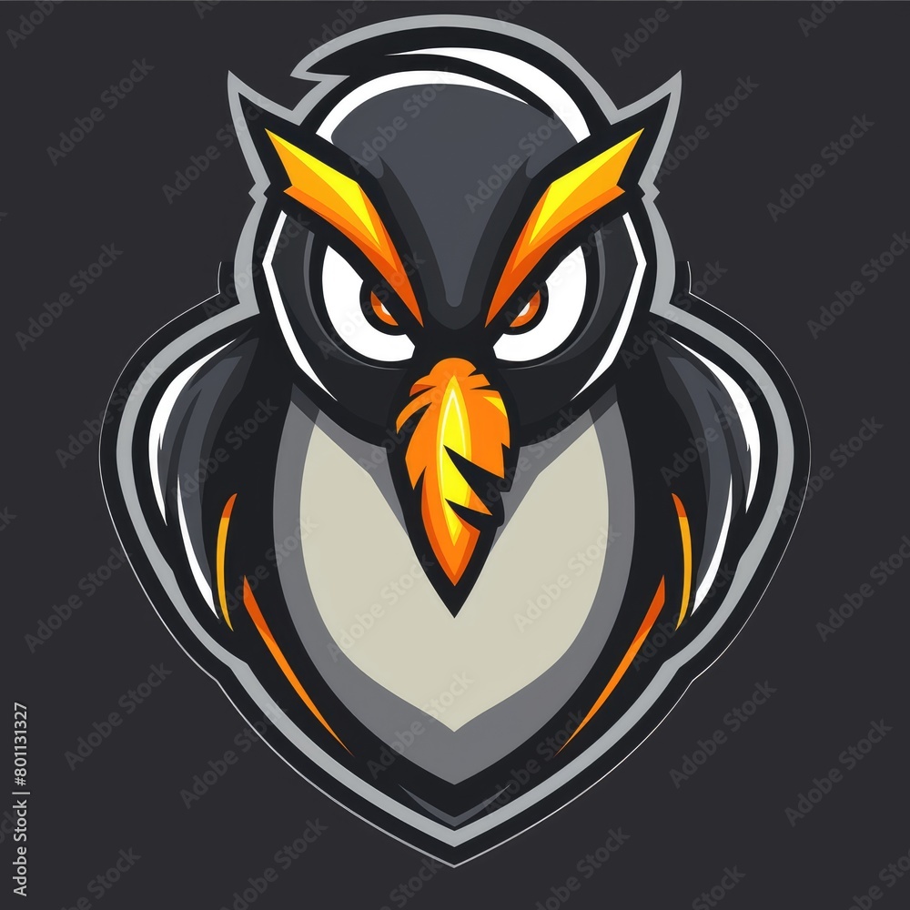 Owl or penguin e-sports logo gaming club Owl or penguin e-sports logo gaming club