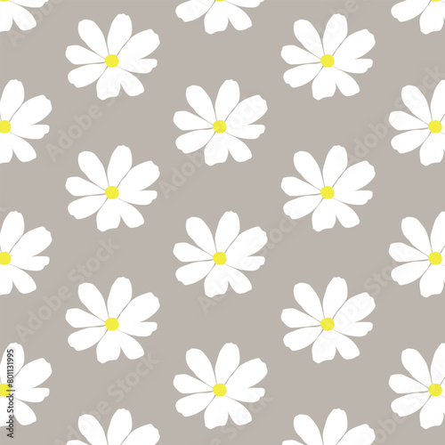 Abstract pattern of  daisy flower, origami flowers background.style for banners,prints,clothing,wallpaper,posters, websites,online shopping.Vector illustration design and creative idea.eps10.
