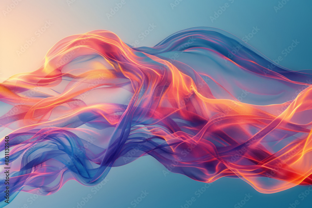 Abstract background with red and blue flowing waves. Abstract background with red and blue flowing waves.
