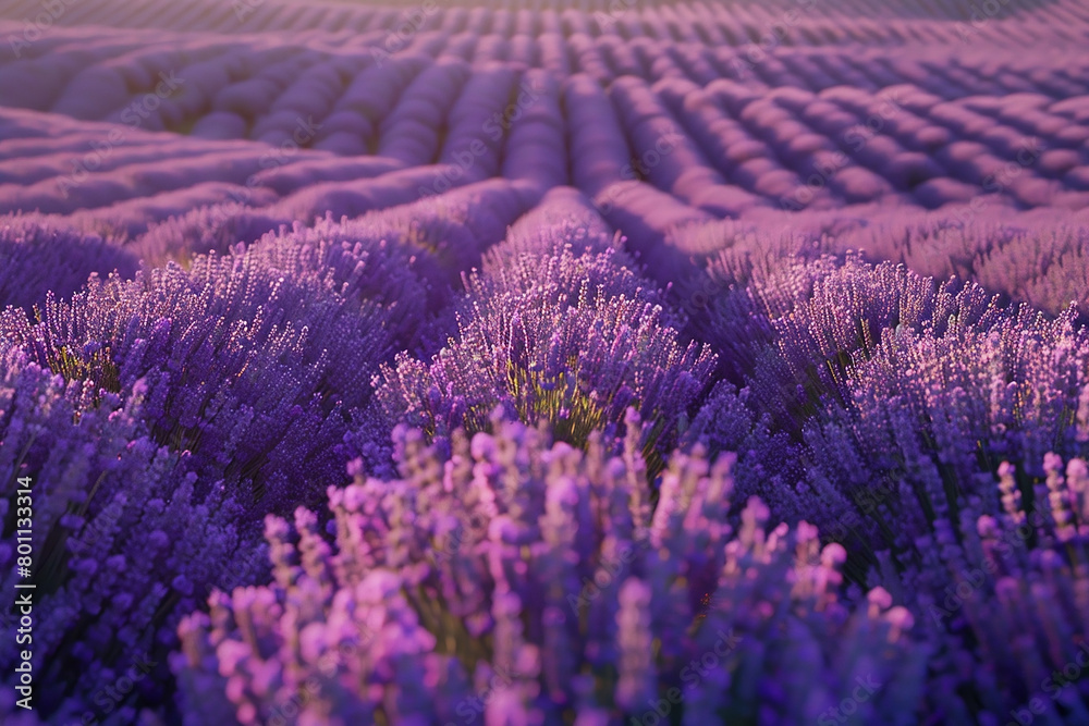 Lavender field. Top view close up.