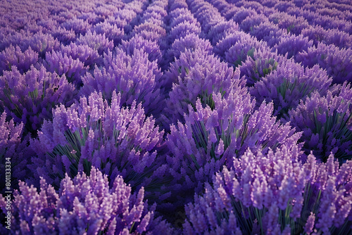 Lavender field. Top view close up.