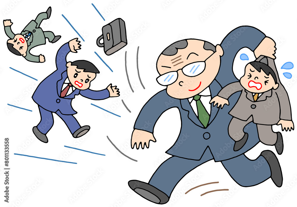 Naklejka premium 社会問題のイラスト - リストラ・退職強要・人員整理・退職勧奨