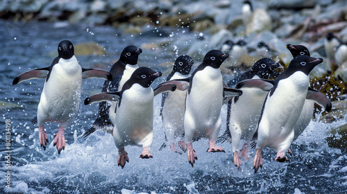 gentoo penguins polar regions photo