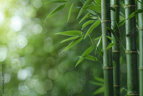 Bamboo Grove  Tall  slender bamboo stalks creating a serene atmosphere. 