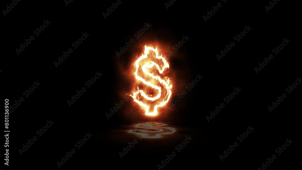 Fire effect dollar icon animation. hot Dollar sign animation. Dollar icon. video of a neon dollar sign isolated on a black background. Fire effect dollar icon animation. hot Dollar sign animation. Dollar icon. video of a neon dollar sign isolated on a black background.