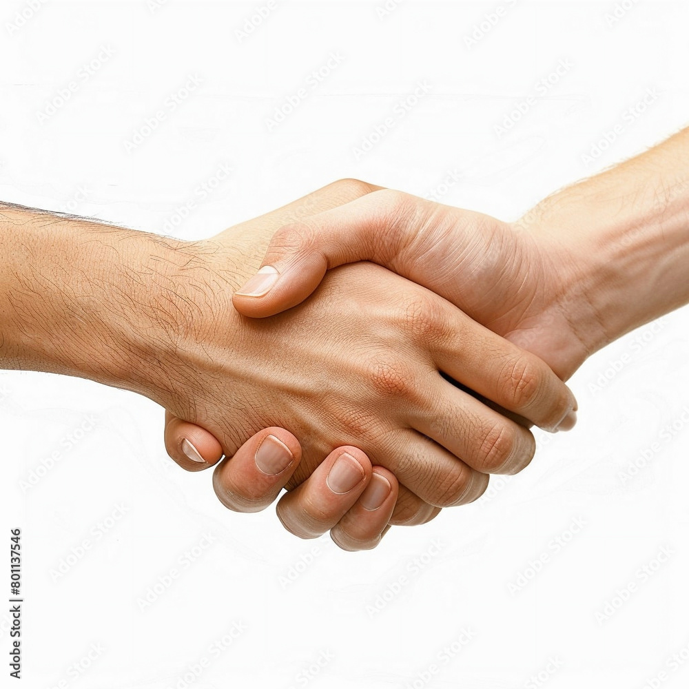 Shake hands on white background Shake hands on white background