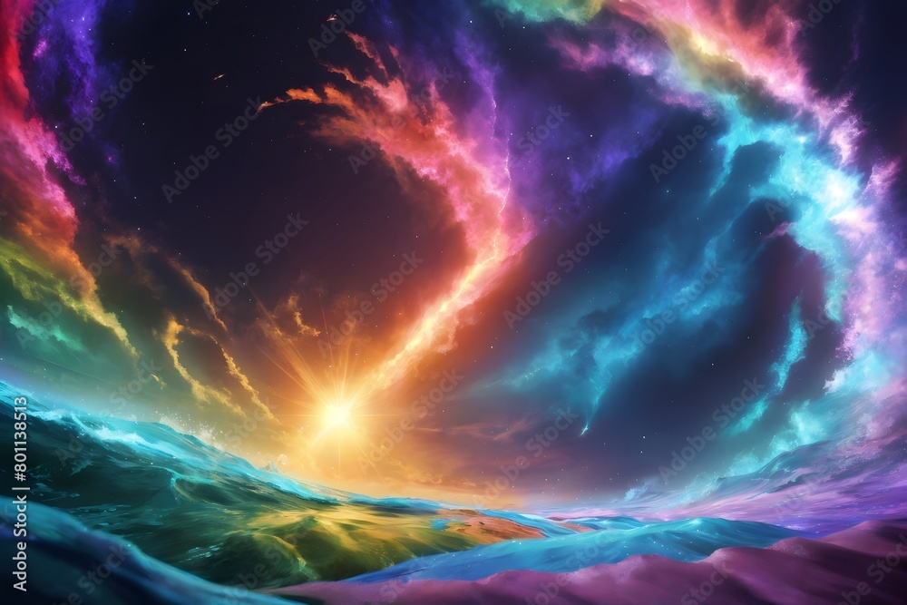 This image is titled Planet in Space with a Cosmic Background It features a planet against a starry space backdrop