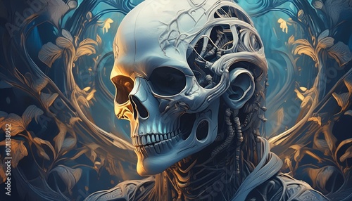 Skeleton of human head © MeerAftab