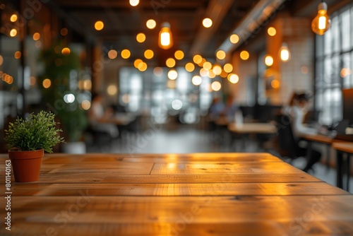 Business office with blurred people casual wear  with blurred bokeh background