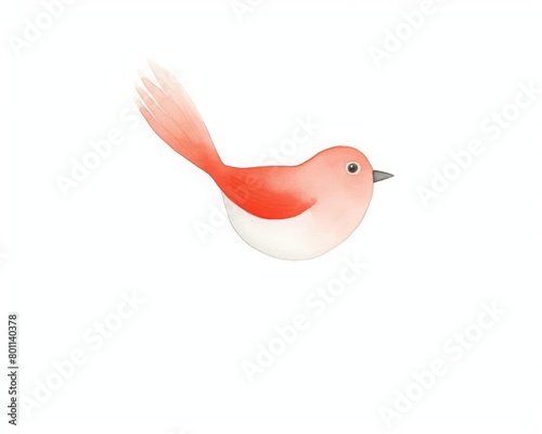 Simple bird drawing, minimalist