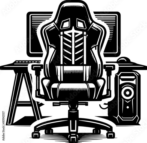 Gaming chair furniture icon 1