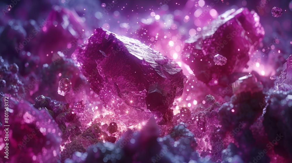 A tight shot of numerous rocks in a field of violet and lavender hue, speckled with bubbles atop their surfaces A tight shot of numerous rocks in a field of violet and lavender hue, speckled with bubbles atop their surfaces