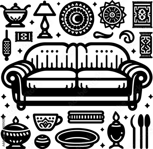 Divan furniture icon 10