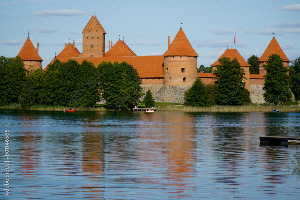 Obraz premium Trakai, Lithuania - Medieval castle on Galve Lake