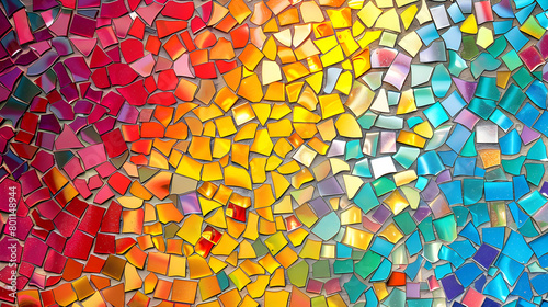 Colorful abstract mosaic background. Generative AI.