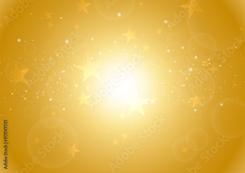 星のきらめくゴールド背景