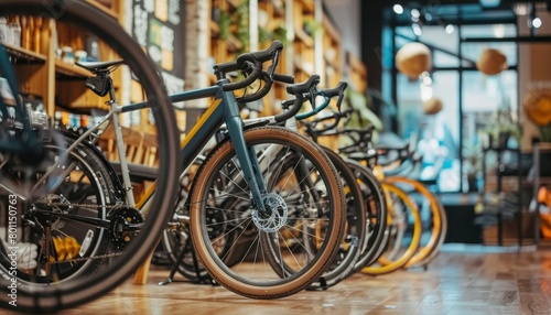 Diverse selection of brand new bicycles at cycle sport store for a wide range of choices