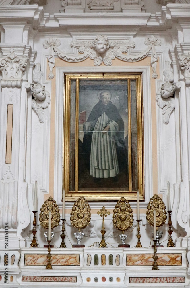 Maiori - Dipinto seicentesco di San Domenico nella Chiesa di San Domenico