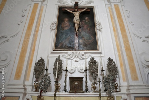 Obraz na płótnie Maiori - Dipinto settecentesco con crocifisso nella Chiesa di San Domenico w salonie
