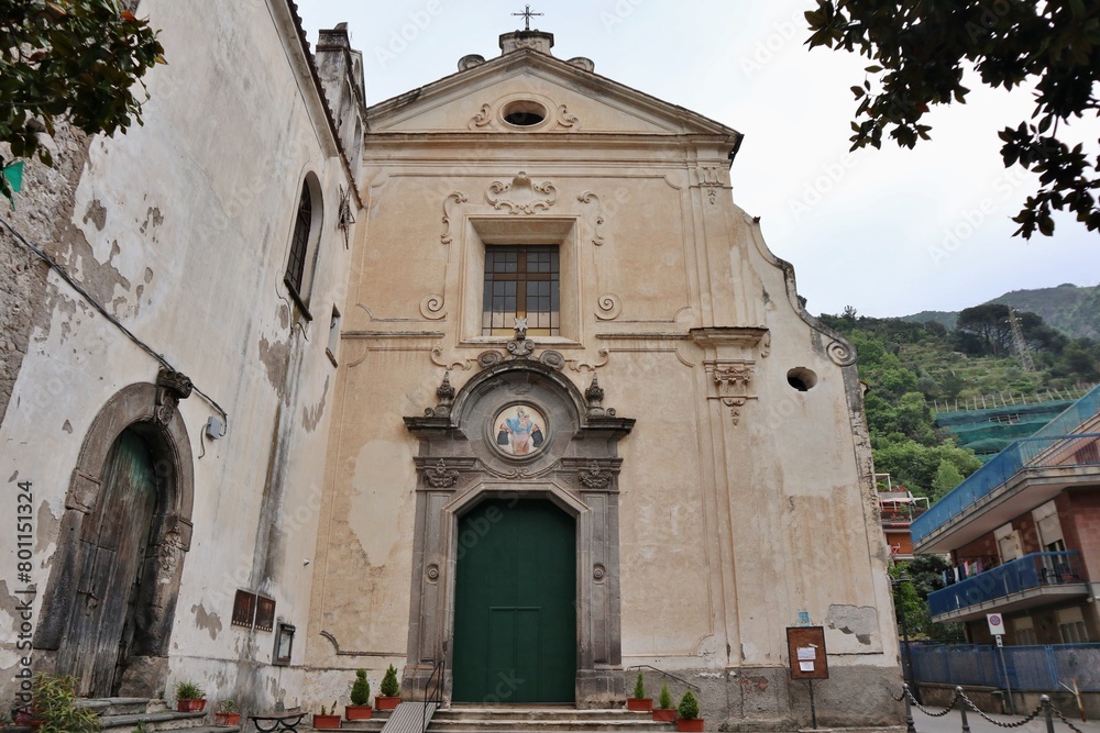 Maiori - Facciata della Chiesa di San Domenico o del santissimo Rosario