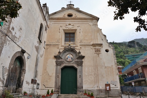 Obraz na płótnie Maiori - Facciata della Chiesa di San Domenico o del santissimo Rosario w salonie