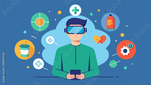 A virtual reality program designed to enhance cognitivebehavioral therapy while under the influence of ketamine for patients with social anxiety. photo