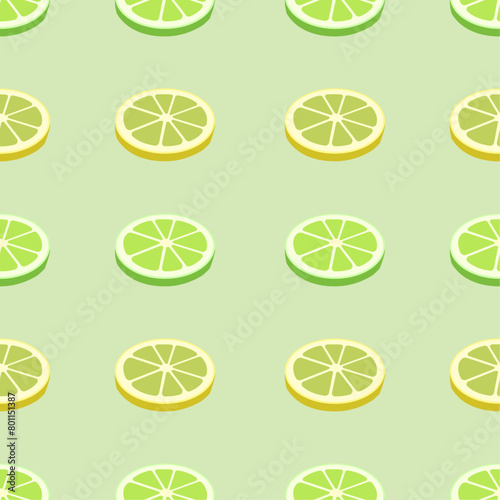 Seamless pattern with lemon and lime fruits vector illustration.