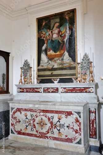 Obraz na płótnie Maiori - Altare della Madonna del Rosario nel Santuario di Santa Maria a Mare w salonie