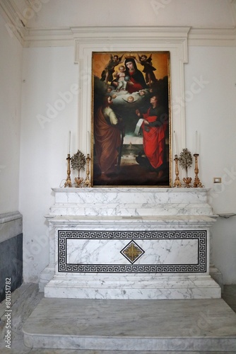 Obraz na płótnie Maiori - Altare della Madonna di Porto Salvo nel Santuario di Santa Maria a Mare w salonie