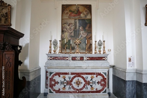 Obraz na płótnie Maiori - Altare dell'Annunciazione nel Santuario di Santa Maria a Mare w salonie