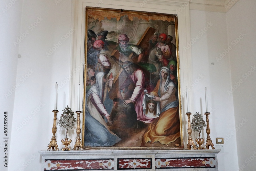 Maiori - Dipinto cinquecentesco L'Andata al Calvario nel Santuario di Santa Maria a Mare