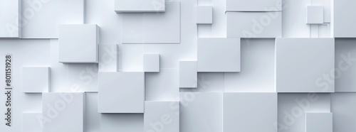 White background with 3D cubes arranged in an abstract pattern.