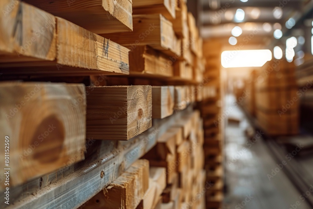 Wooden warehouse storage racks