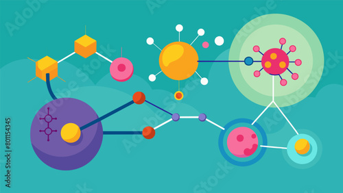 A visual representation of ketamine molecules interfering with the interaction between the NMDA receptors and the protein PSD95 altering synaptic. photo