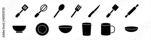 Kitchen icon set vector.eps photo