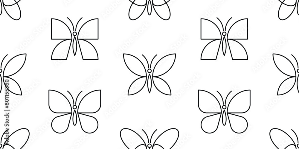 Seamless pattern with Butterflys. isolated on white background Seamless pattern with Butterflys. isolated on white background