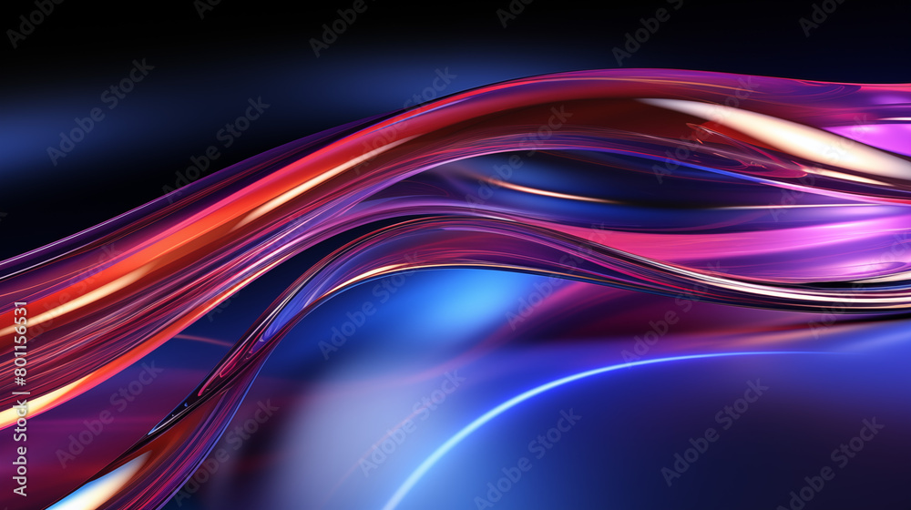 Sleek Digital Wallpaper Featuring Waves of Pink and Purple Over Blue Hues Sleek Digital Wallpaper Featuring Waves of Pink and Purple Over Blue Hues