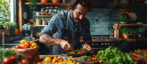 Smart Kitchen Gadgets Assisting a Chef in Preparing a Meal The Future of Culinary Experience