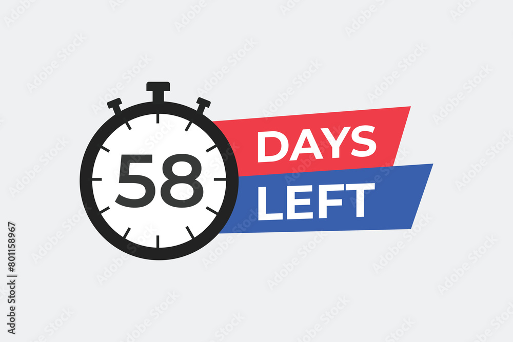 58 days to go countdown template. 58 day Countdown left days banner design. 58 Days left countdown timer
58 days to go countdown template. 58 day Countdown left days banner design. 58 Days left countdown timer