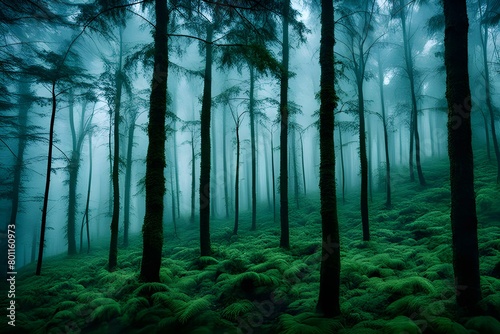 a rainy forest