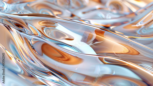 Each ripple and curve of the blown glass texture surface background is brought to life in stunning high definition, showcasing the intricacies of this elegant artistry photo