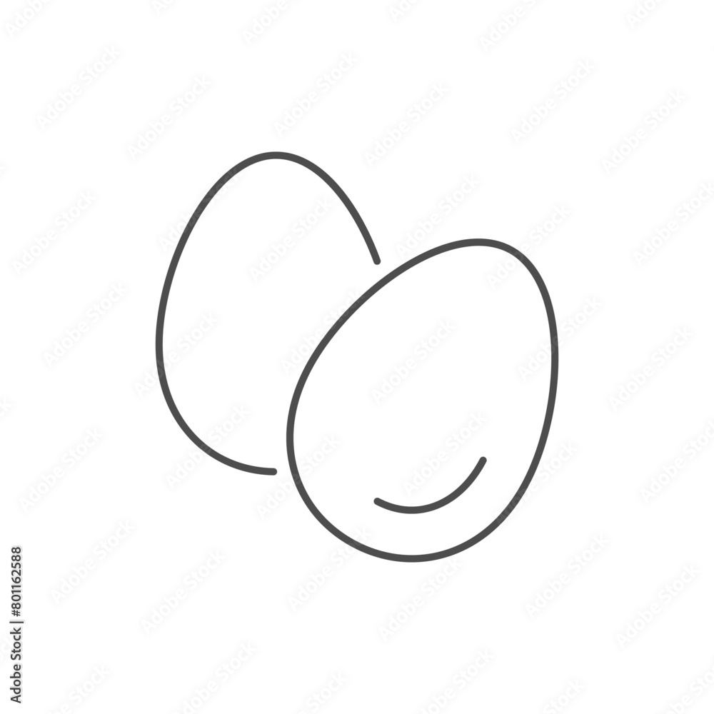Chicken eggs line outline icon Chicken eggs line outline icon