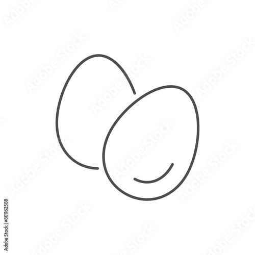 Chicken eggs line outline icon