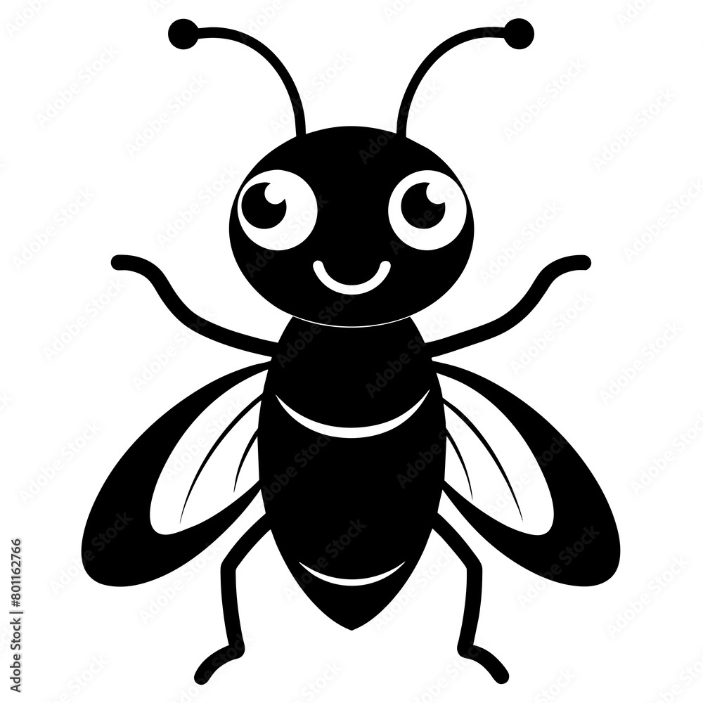Fototapeta premium bee cartoon isolated on white