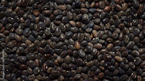 Black lentils background.