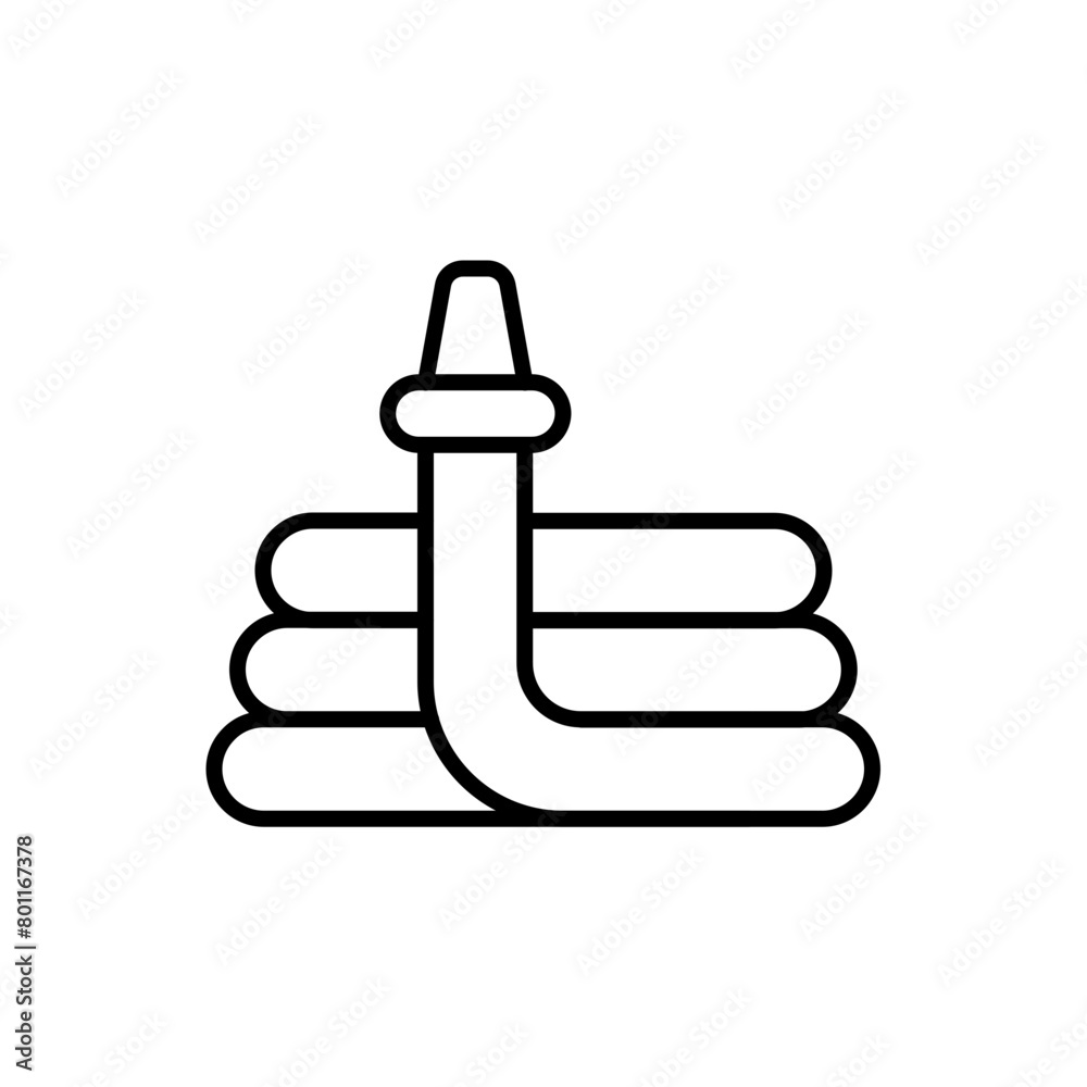 Water hose outline icons, minimalist vector illustration ,simple transparent graphic element .Isolated on white background Water hose outline icons, minimalist vector illustration ,simple transparent graphic element .Isolated on white background