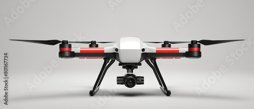 Scout drone with camera isolated on white background. photo