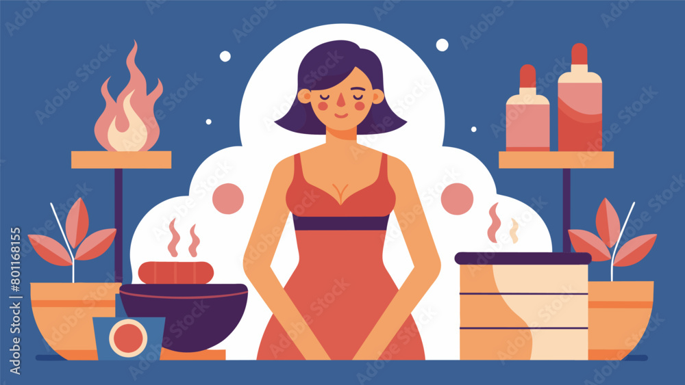 The heat and steam of the sauna aiding in the regulation of menopausal