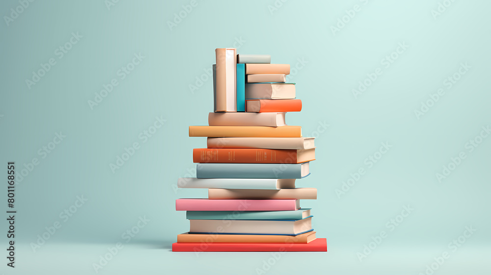 3D rendering of simple book, minimalist style 3D rendering of simple book, minimalist style