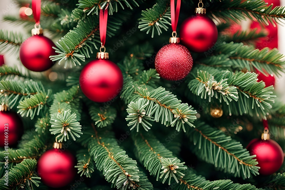 Fototapeta premium beautiful Christmas tree